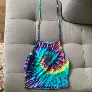 Tie dye halter top never worn